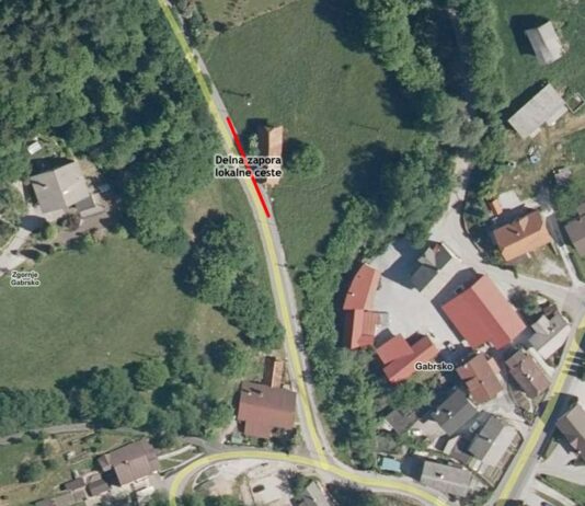 Cestna zapora bo le delna