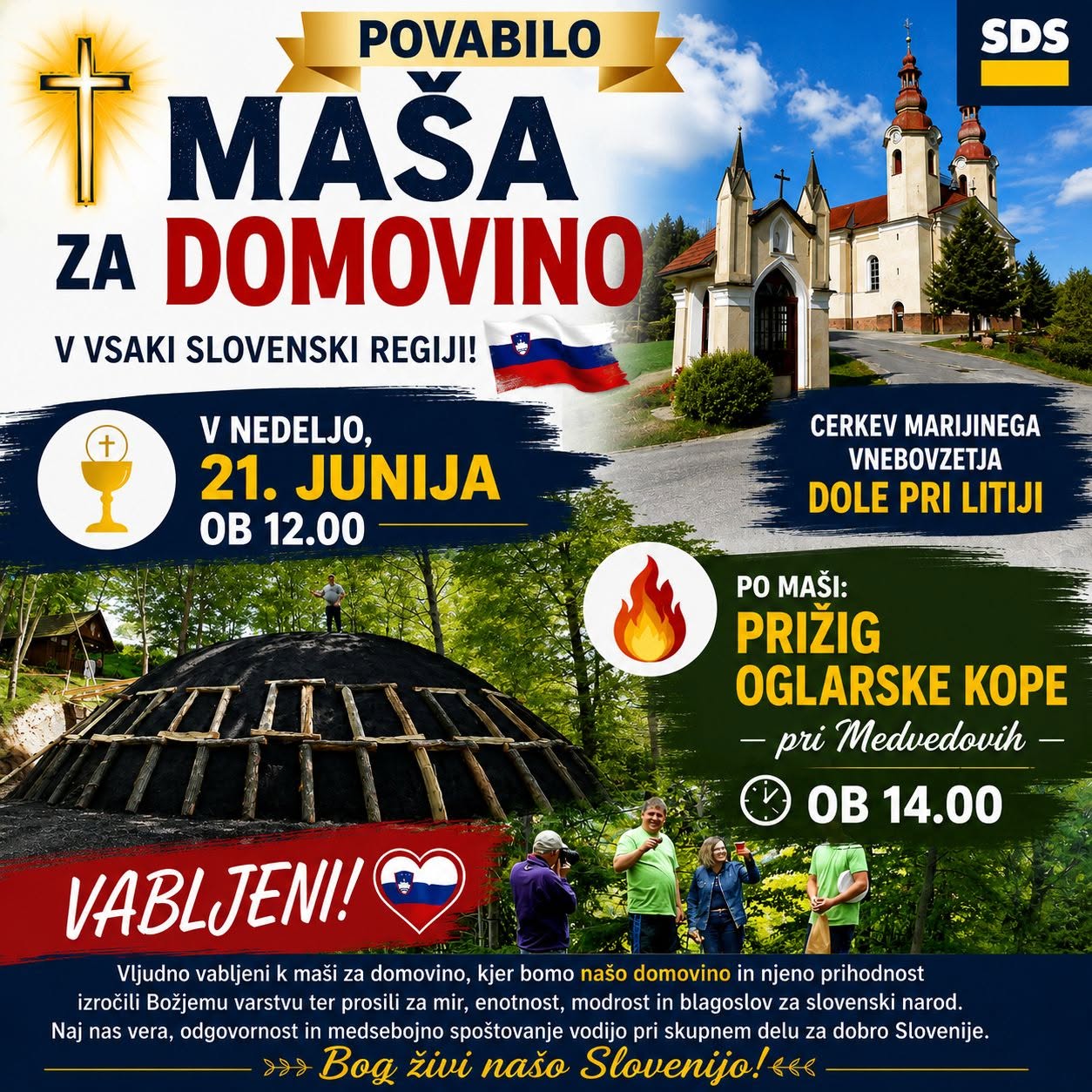 Za Slovenijo, njeno prihodnost, blaginjo, enotnost in mir