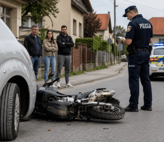 Trbovlje: V nesreči poškodovan motorist