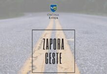 Nova zapora ceste v občini Litija